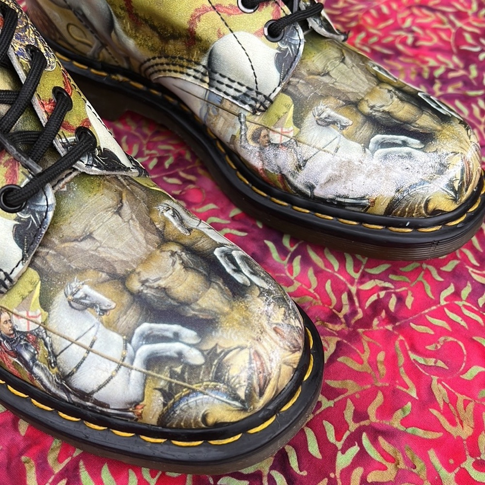 Rare Dr. Martens George & Dragon Backhand 1460 Boots - Picture 16 of 17
